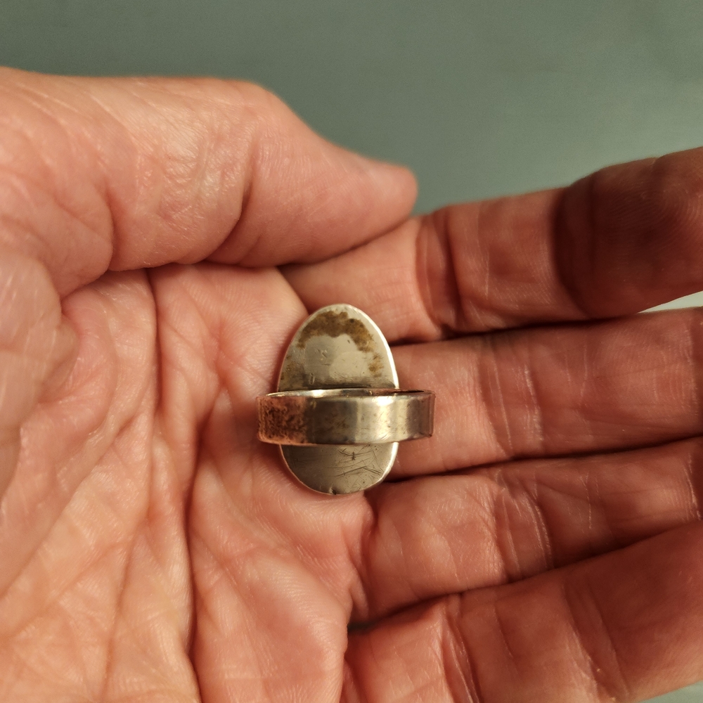 Vintage Henry Steig Modernist Rare Sterling Silver Grid Ring. - Picture 7 of 10